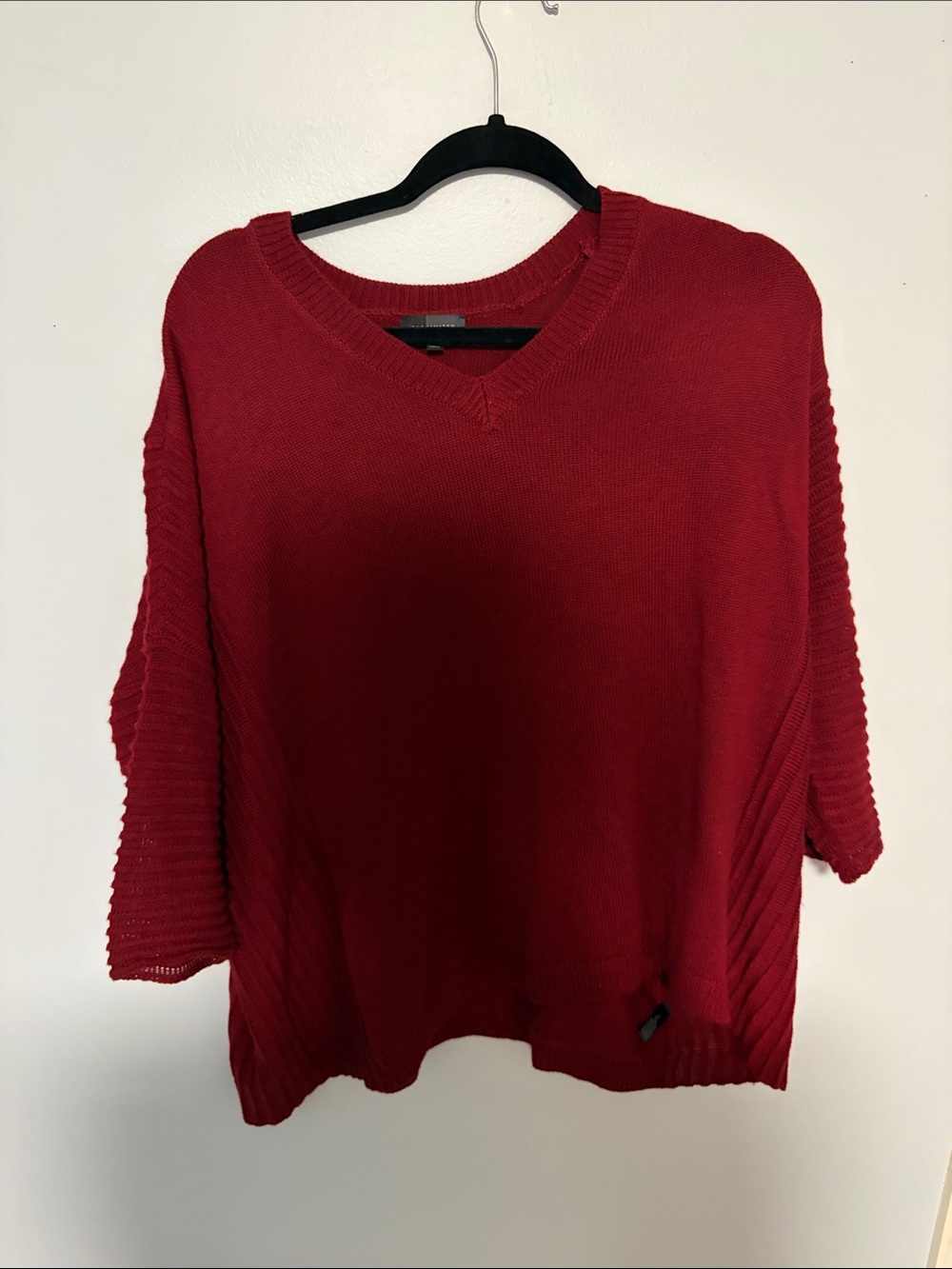 The Limited Red V-Neck Women's Sweater